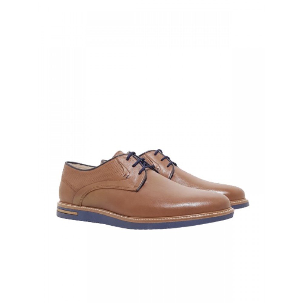 MEN OXFORD SOFTIES 6997-1230 BROWN LEATHER