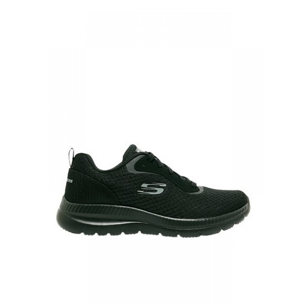 ΓΥΝΑΙΚΕΙΟ SNEAKER SKECHERS 12606 BBK ΜΑΥΡΟ ΥΦΑΣΜΑ