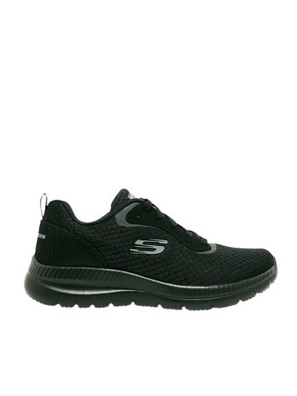 ΓΥΝΑΙΚΕΙΟ SNEAKER SKECHERS 12606 BBK ΜΑΥΡΟ ΥΦΑΣΜΑ