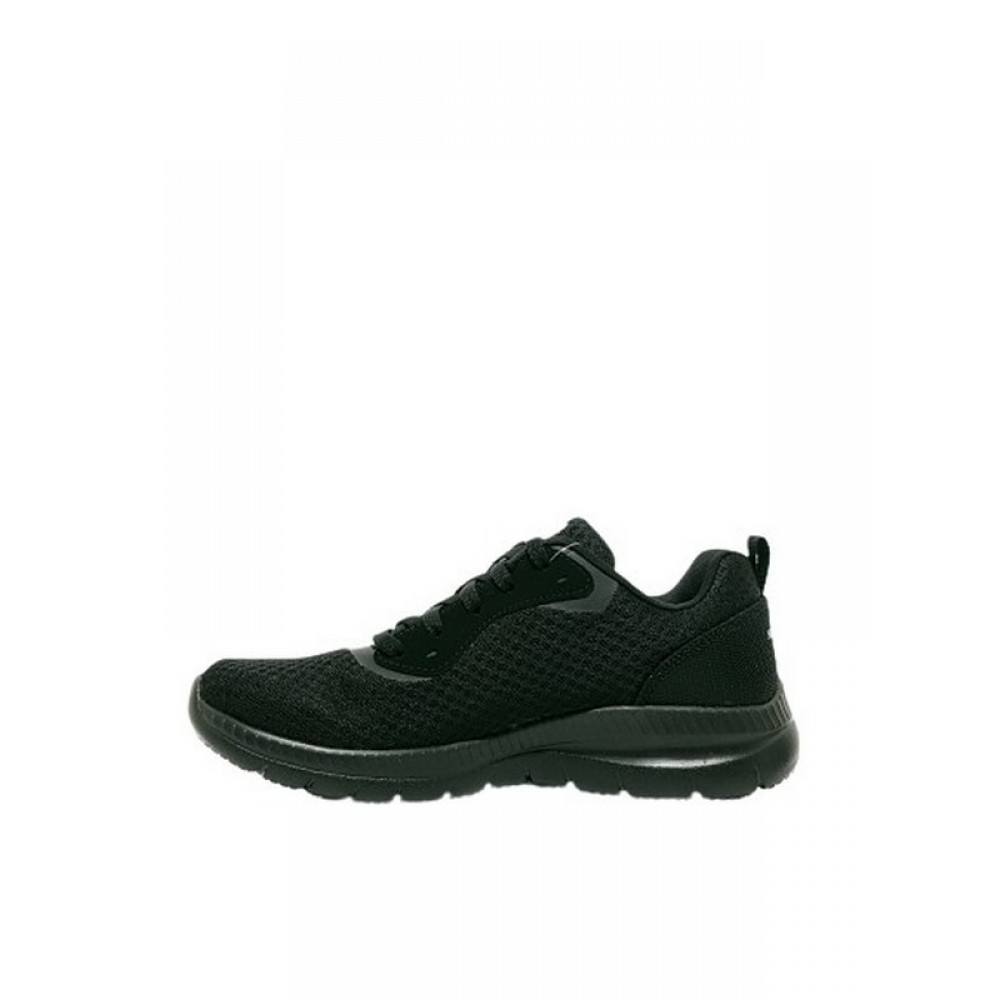 ΓΥΝΑΙΚΕΙΟ SNEAKER SKECHERS 12606 BBK ΜΑΥΡΟ ΥΦΑΣΜΑ