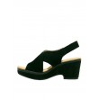 WOMEN PLATFORM CLARKS GISELLE COVE BLACK SUEDE