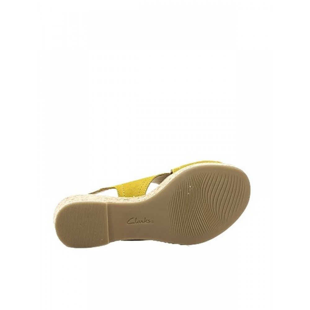 WOMEN PLATFORM CLARKS GISELLE COVE YELLOW SUEDE