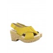 WOMEN PLATFORM CLARKS GISELLE COVE YELLOW SUEDE