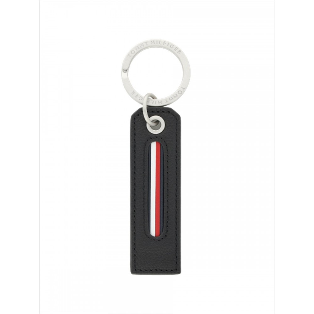 Μπρελόκ Tommy Hilfiger Th Downtown Keyfob AM0AM07289-BDS Μαύρο Δέρμα