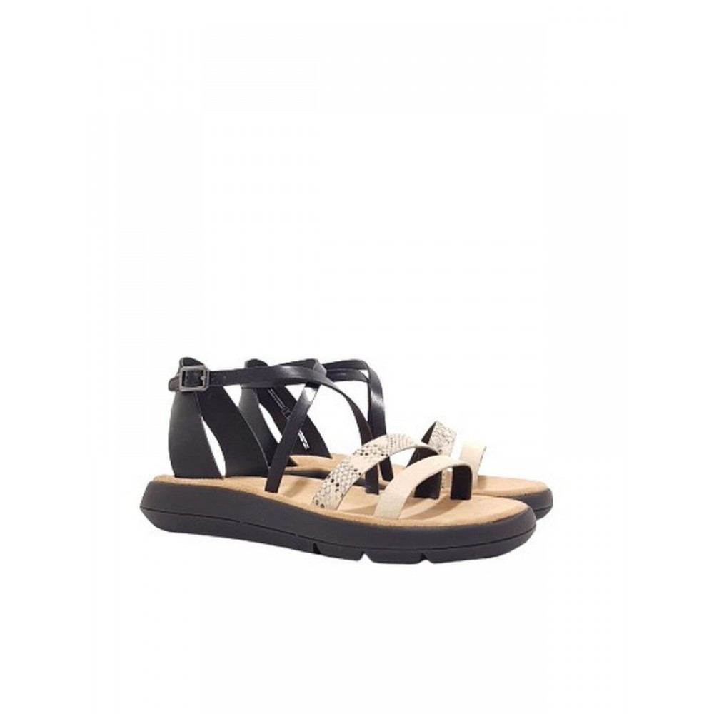 ΓΥΝΑΙΚΕΙΟ ΠΕΔΙΛΟ CLARKS JEMSA STRAP ΜΑΥΡΟ-ΜΠΕΖ ΔΕΡΜΑ ΓΥΝΑΙΚΕΙΟ ΠΕΔΙΛΟ CLARKS JEMSA STRAP ΜΑΥΡΟ-ΜΠΕΖ ΔΕΡΜΑ