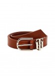Women's Belt Tommy Hilfiger Th Lux Logo 3.0 AW0AW09821-GB8 Brown Leather
