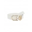 Women Belt Tommy Hilfiger Th Lux Logo 3.0 AW0AW09821-YCF White Leather