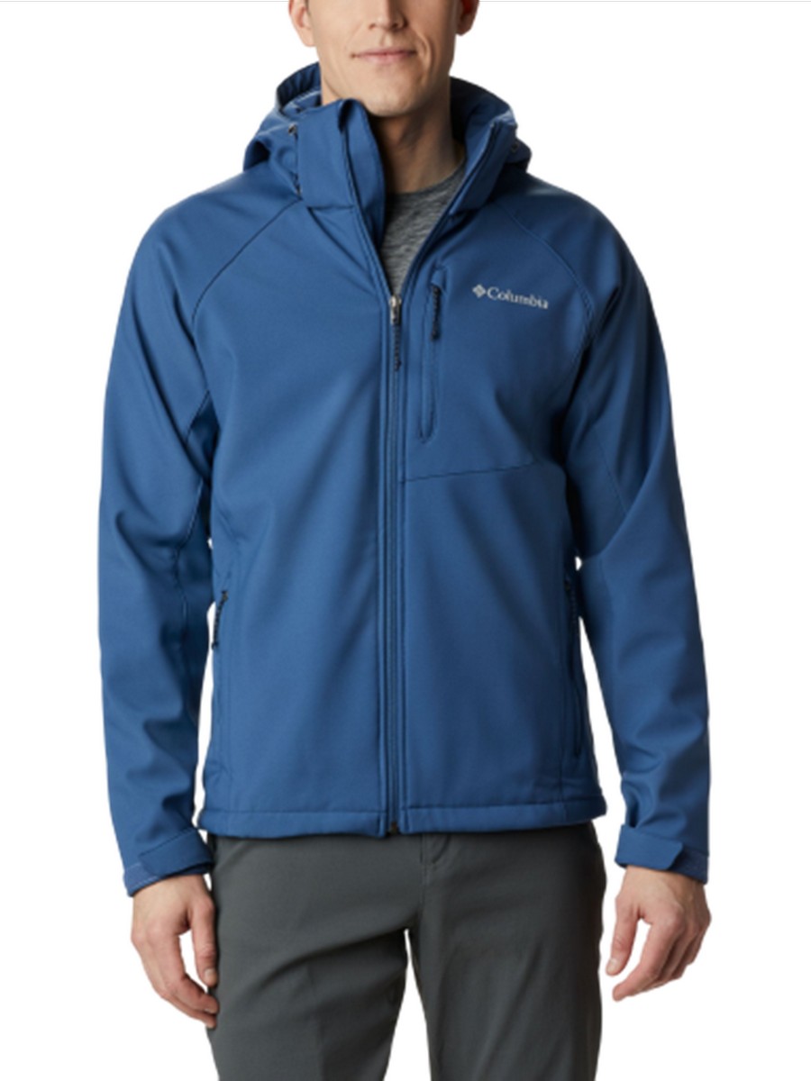 Men Softshell Jacket Columbia Cascade Ridge 1516251-453 Blue Textile