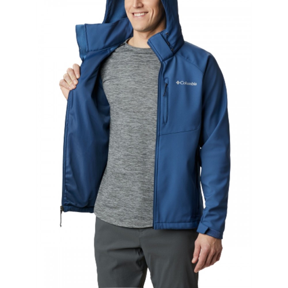 Men Softshell Jacket Columbia Cascade Ridge 1516251-453 Blue Textile