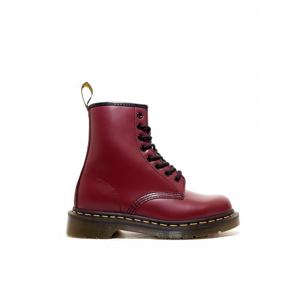 WOMEN BOOT DR MARTENS 1460 SMOOTH LEATHER ANKLE BOOTS BORDEAUX LEATHER