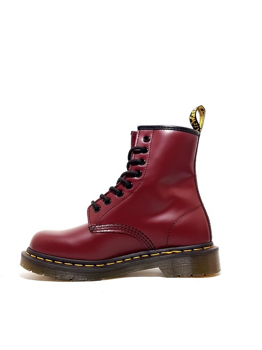 WOMEN BOOT DR MARTENS 1460 SMOOTH LEATHER ANKLE BOOTS BORDEAUX LEATHER