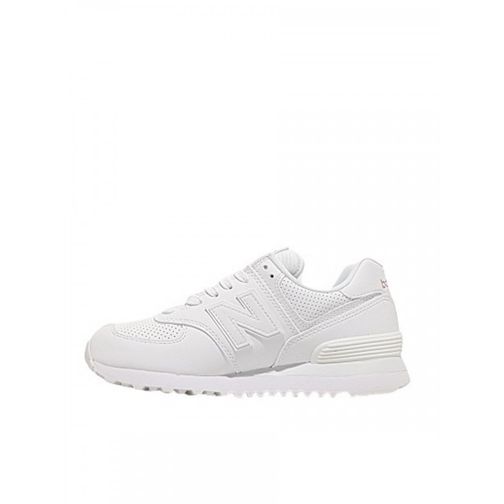 WOMEN SNEAKER NEW BALANCE WL574HNE WHITE LEATHER