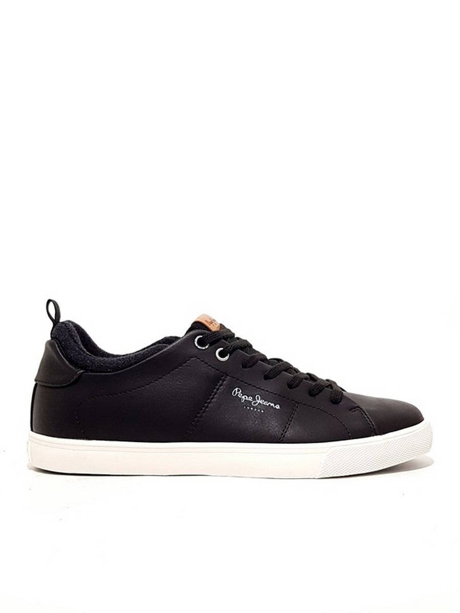 MEN SNEAKER PEPE JEANS MARTON BASIC PMS30501-999 BLACK SYNTHETIC