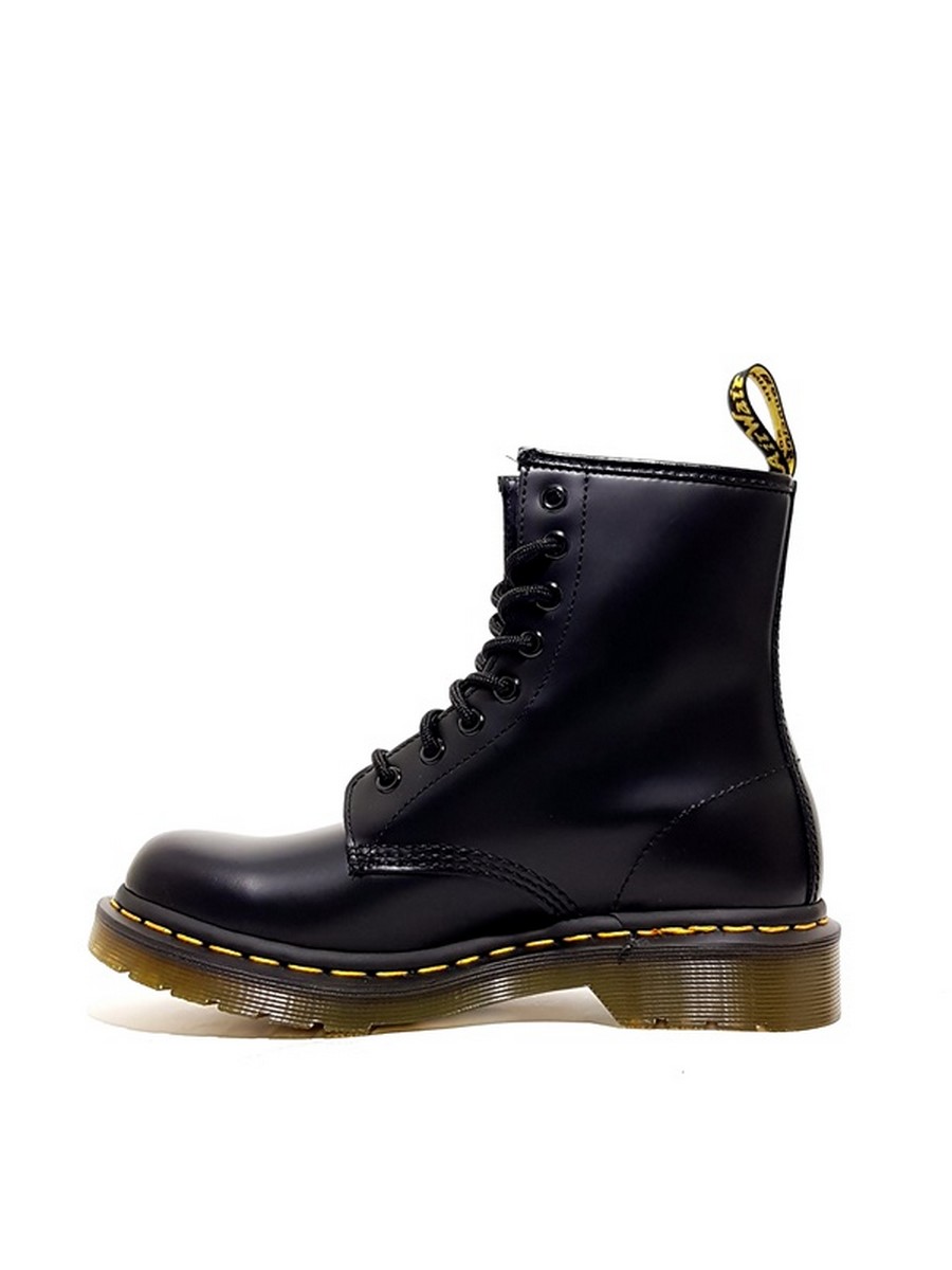 WOMEN BOOT DR MARTENS 1460 SMOOTH LEATHER ANKLE BOOTS BLACK LEATHER