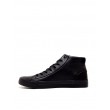 MEN BOOTIES TOMMY HILFIGER CORPORATE LEATHER SNEAKER HIGH FM02984-BDS BLACK LEATHER