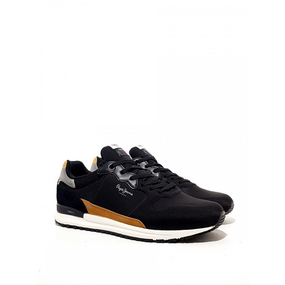 ΑΝΔΡΙΚΟ SNEAKER PEPE JEANS TINKER PRO RACER PMS30652-999 ΜΑΥΡΟ ΥΦΑΣΜΑ