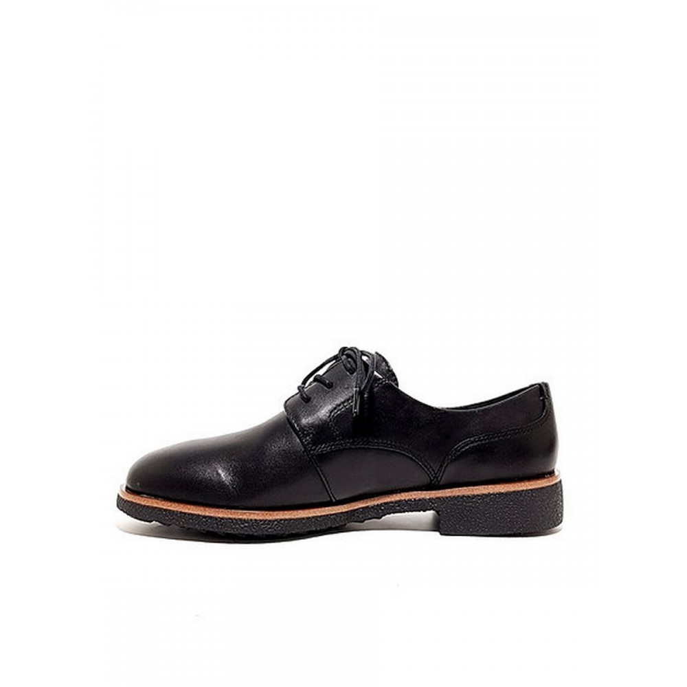 WOMEN OXFORD CLARKS GRIFFIN LANE BLACK LEATHER