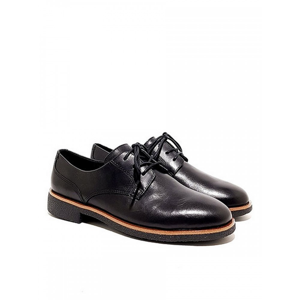 WOMEN OXFORD CLARKS GRIFFIN LANE BLACK LEATHER