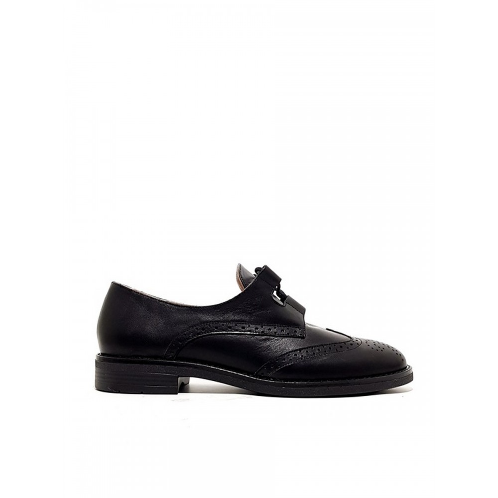 WOMEN OXFORD MOYRTZI 20503 BLACK LEATHER