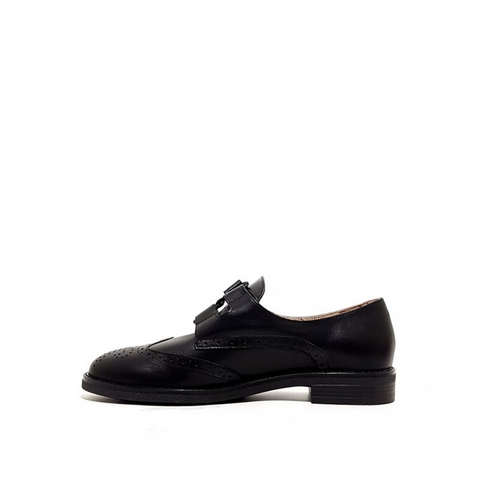 WOMEN OXFORD MOYRTZI 20503 BLACK LEATHER