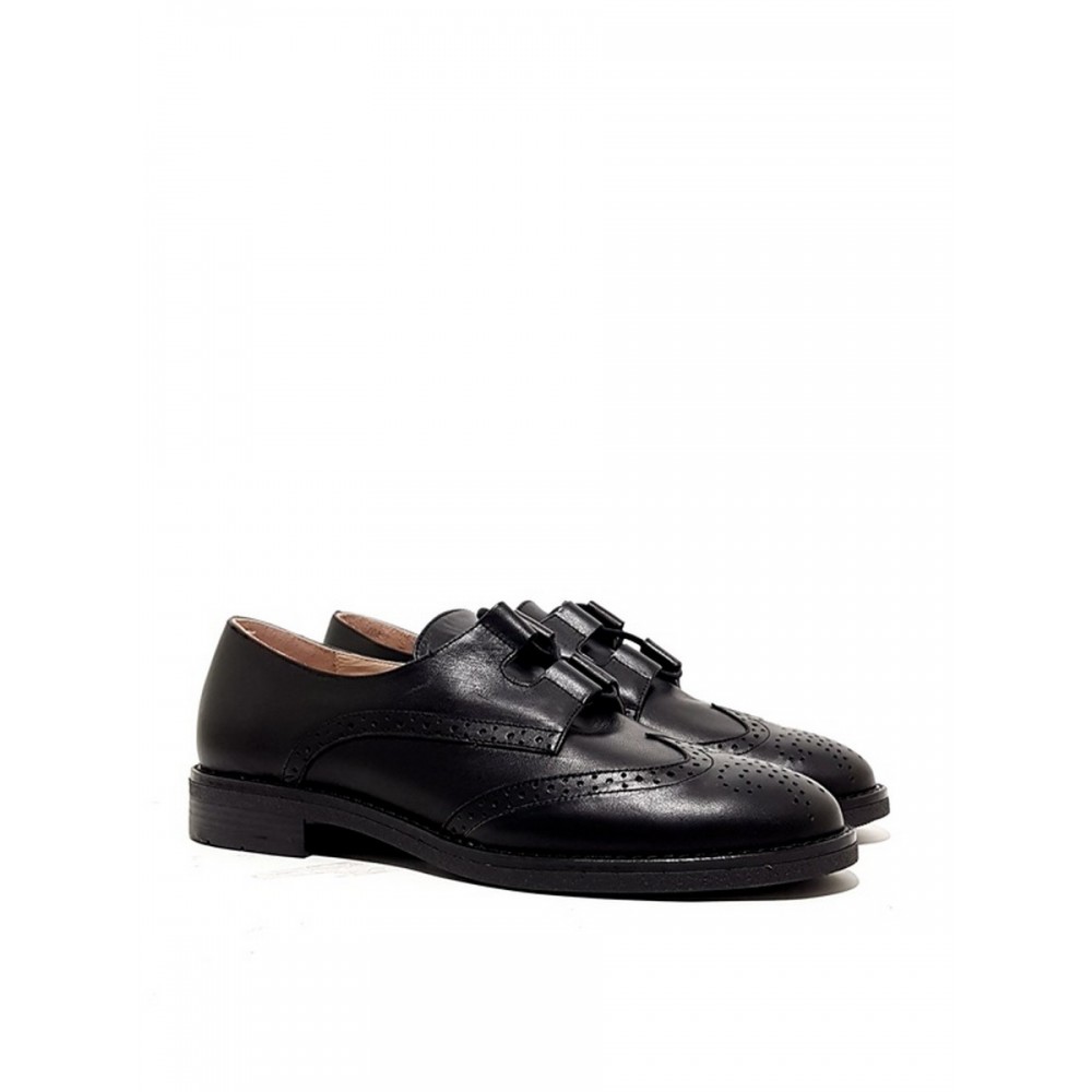 WOMEN OXFORD MOYRTZI 20503 BLACK LEATHER