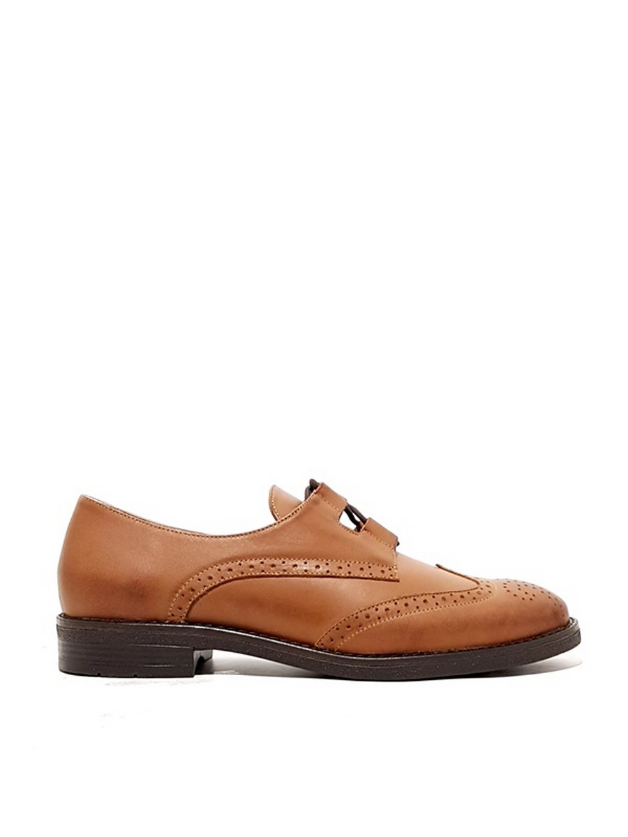 WOMEN OXFORD MOYRTZI 20503 BROWN LEATHER