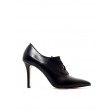 WOMEN OXFORD HEEL MOYRTZI 85318 BLACK LEATHER