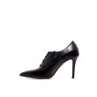 WOMEN OXFORD HEEL MOYRTZI 85318 BLACK LEATHER