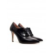 WOMEN OXFORD HEEL MOYRTZI 85318 BLACK LEATHER