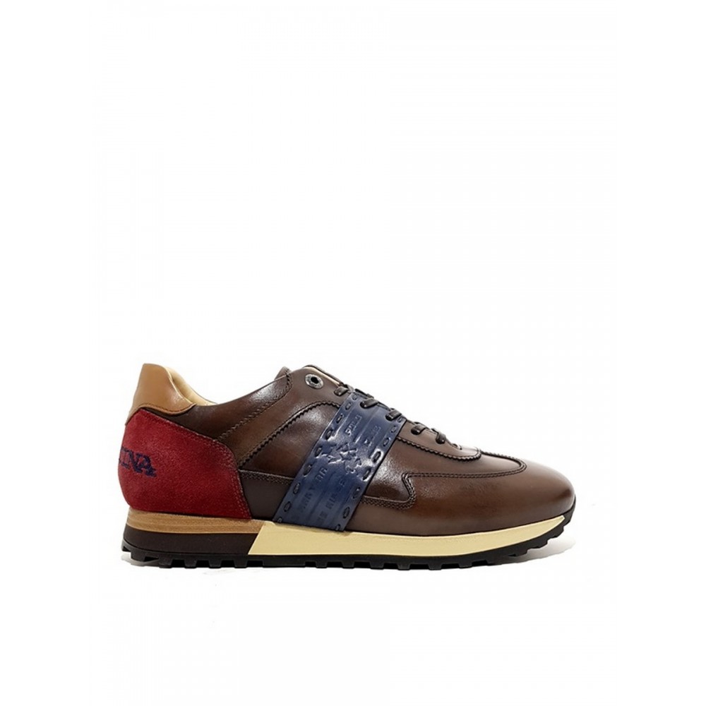MEN SNEAKER LA MARTINA LFM202.022.2040 BROWN LEATHER - R O Z A N A S
