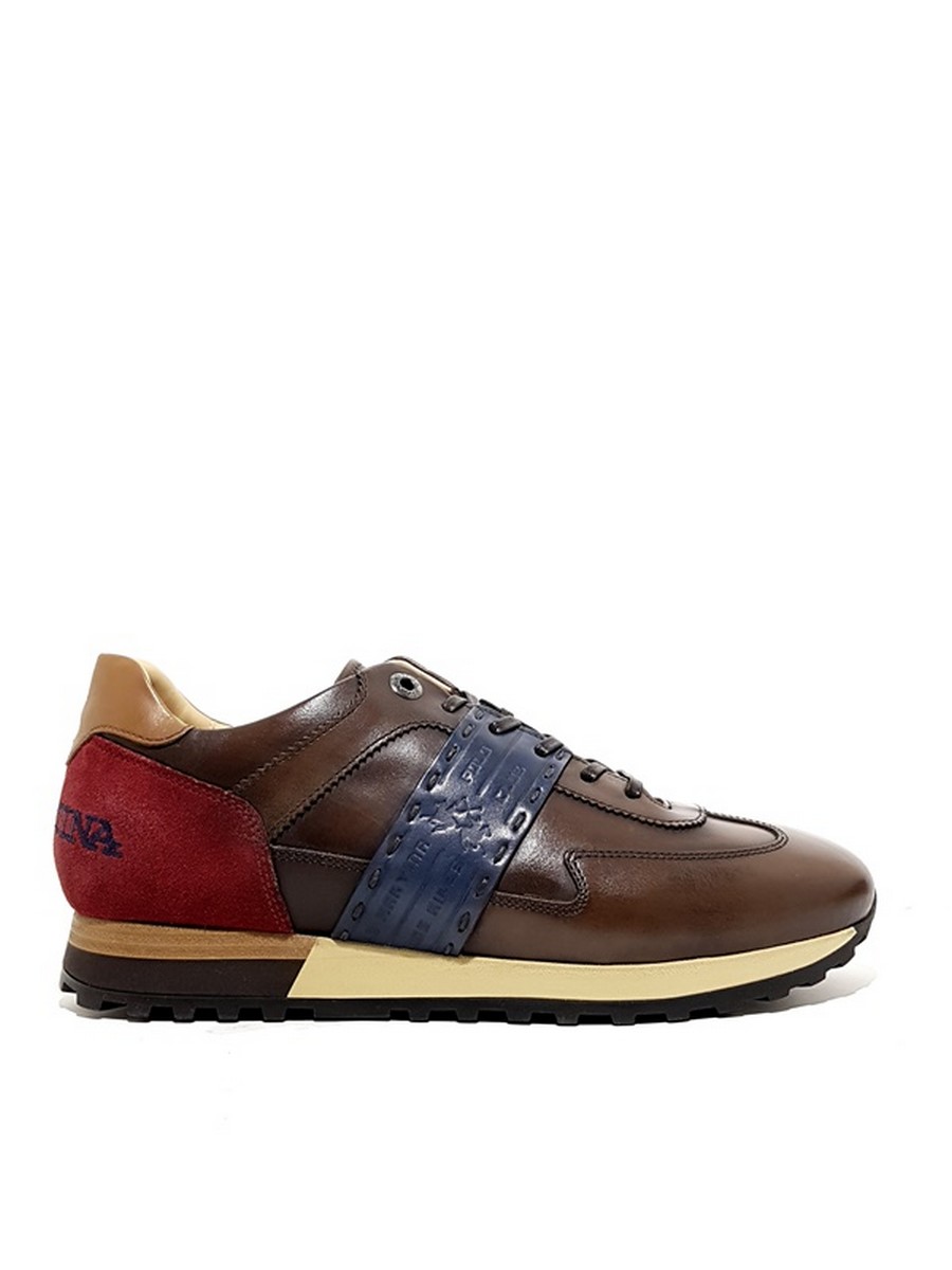 MEN SNEAKER LA MARTINA LFM202.022.2040 BROWN LEATHER