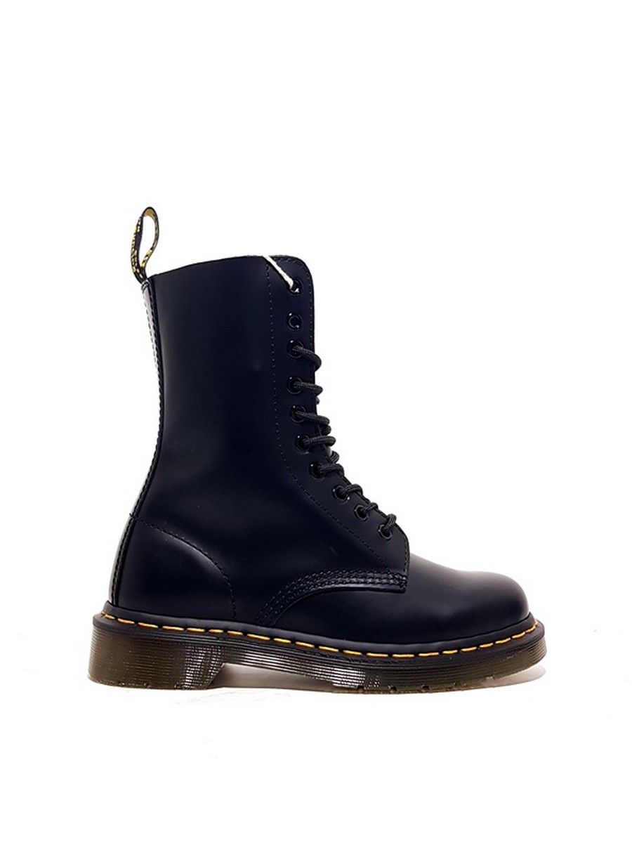 WOMEN BOOT DR MARTENS 1490 SMOOTH LEATHER HIGH BOOTS BLACK LEATHER