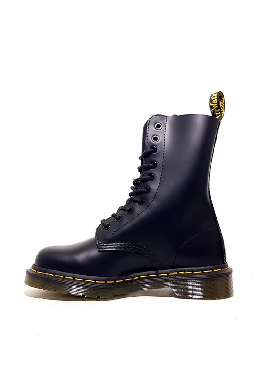 WOMEN BOOT DR MARTENS 1490 SMOOTH LEATHER HIGH BOOTS BLACK LEATHER