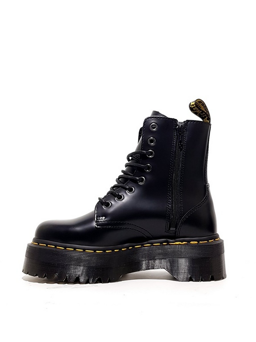 WOMEN BOOT DR MARTENS JADON SMOOTH LEATHER PLATFORM BOOTS BLACK LEATHER