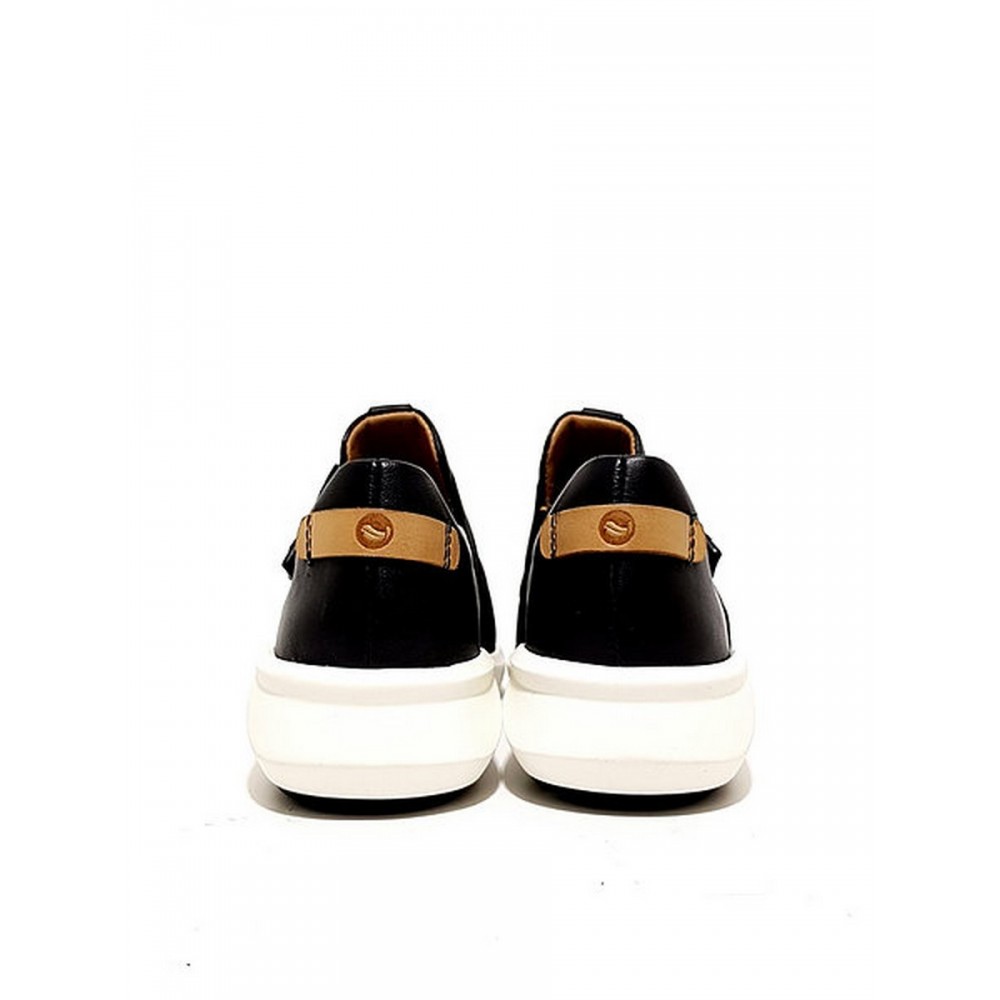 WOMEN SNEAKER CLARKS UN RIO STRAP BLACK LEATHER