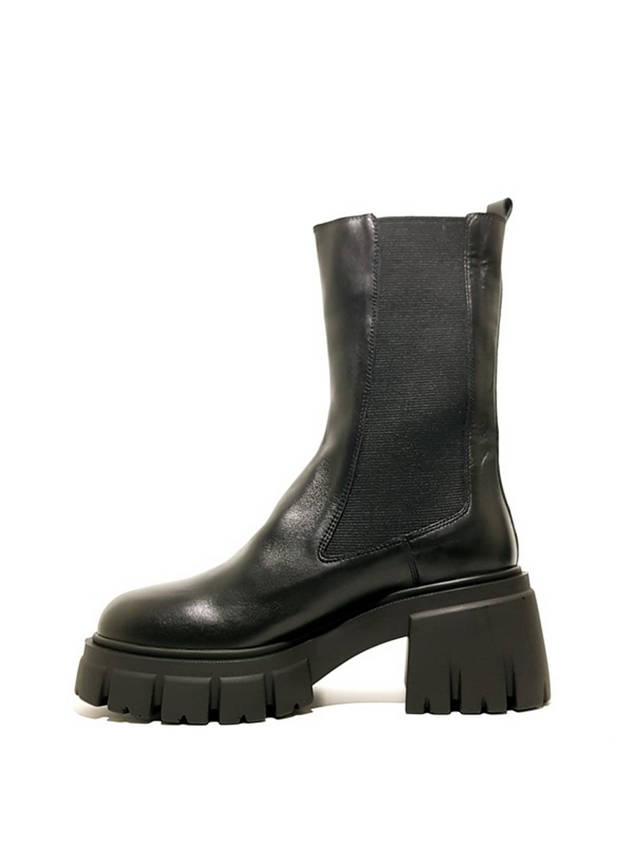 WOMEN BOOT TSAKIRIS-MALLAS L3100868 BLACK LEATHER