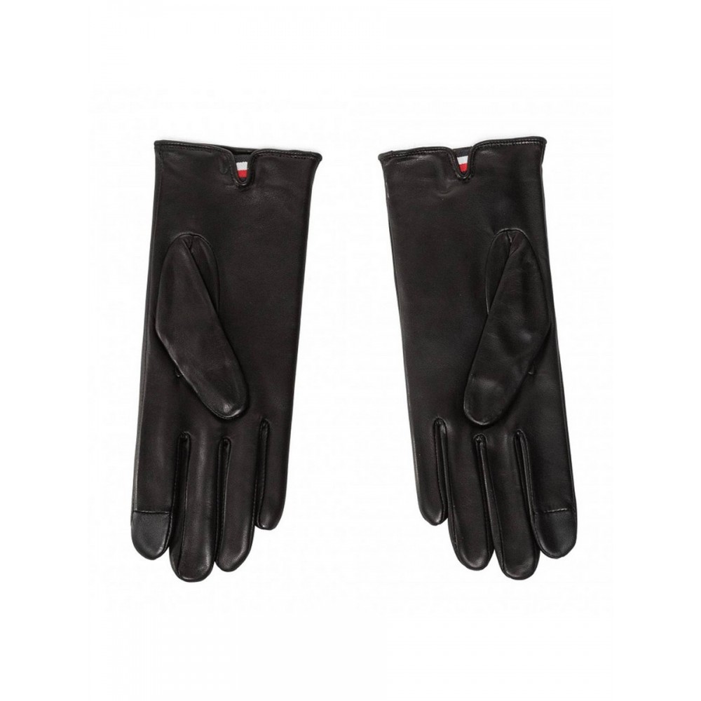 ΓΥΝΑΙΚΕΙΑ ΓΑΝΤΙΑ TOMMY HILFIGER TH GLOVES AW0AW08944-BDS ΜΑΥΡΟ ΔΕΡΜΑ