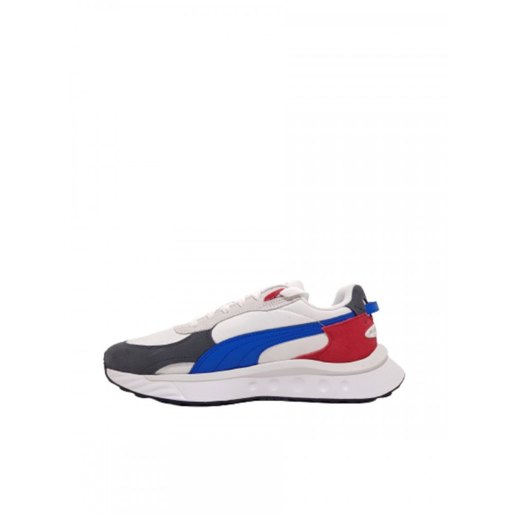 ΑΝΔΡΙΚΑ SNEAKER PUMA WILD RIDER ROLLIN 381517-04 ΑΣΠΡΟ ΔΕΡΜΑ-ΥΦΑΣΜΑ