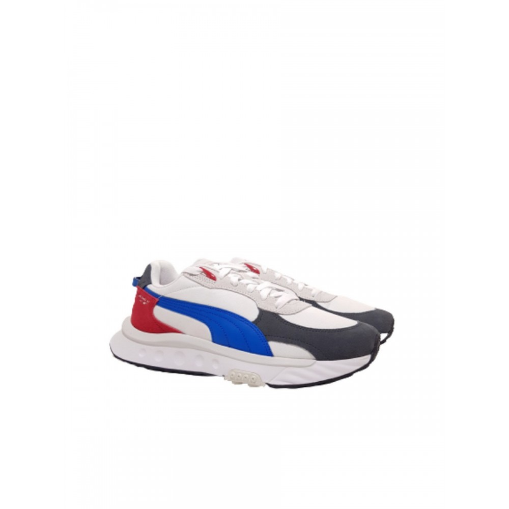 ΜΕΝ SNEAKER PUMA WILD RIDER ROLLIN 381517-04 WHITE LEATHER-FABRIC