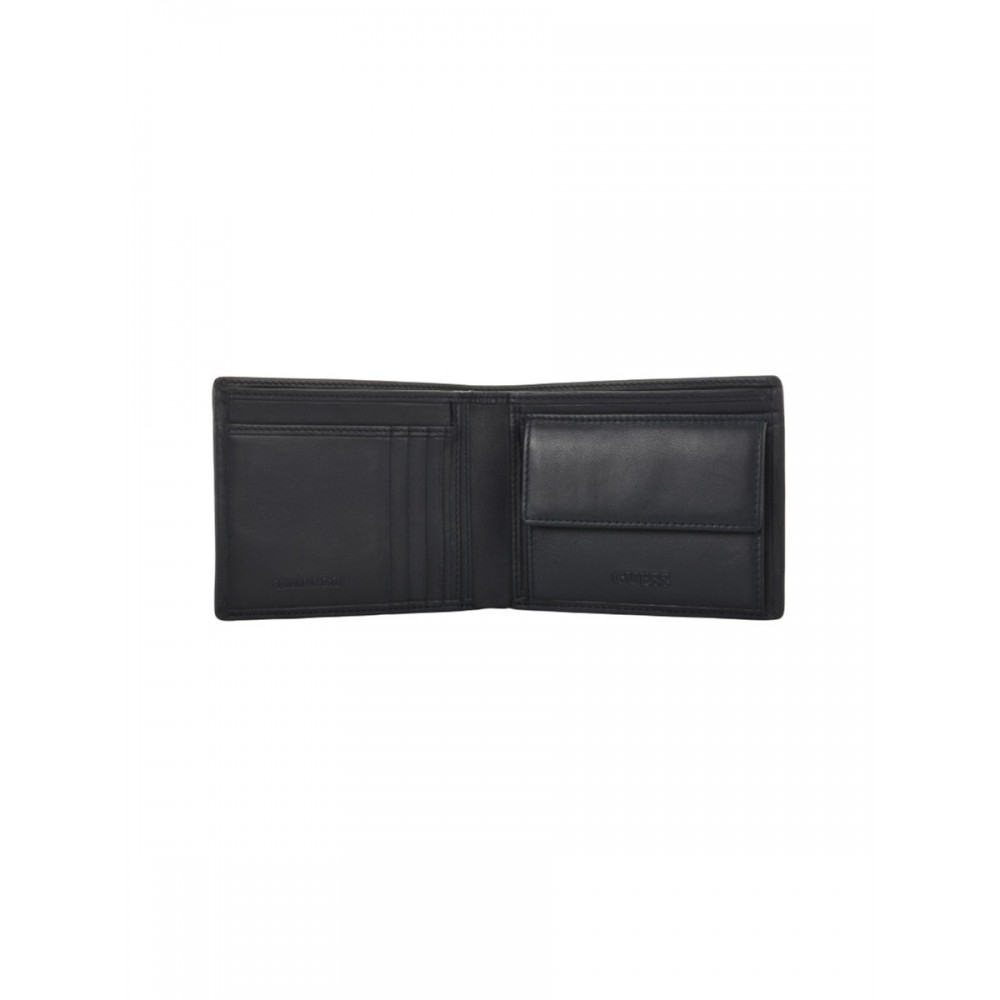 MEN WALLET GUESS TYLER BLACK LEATHER