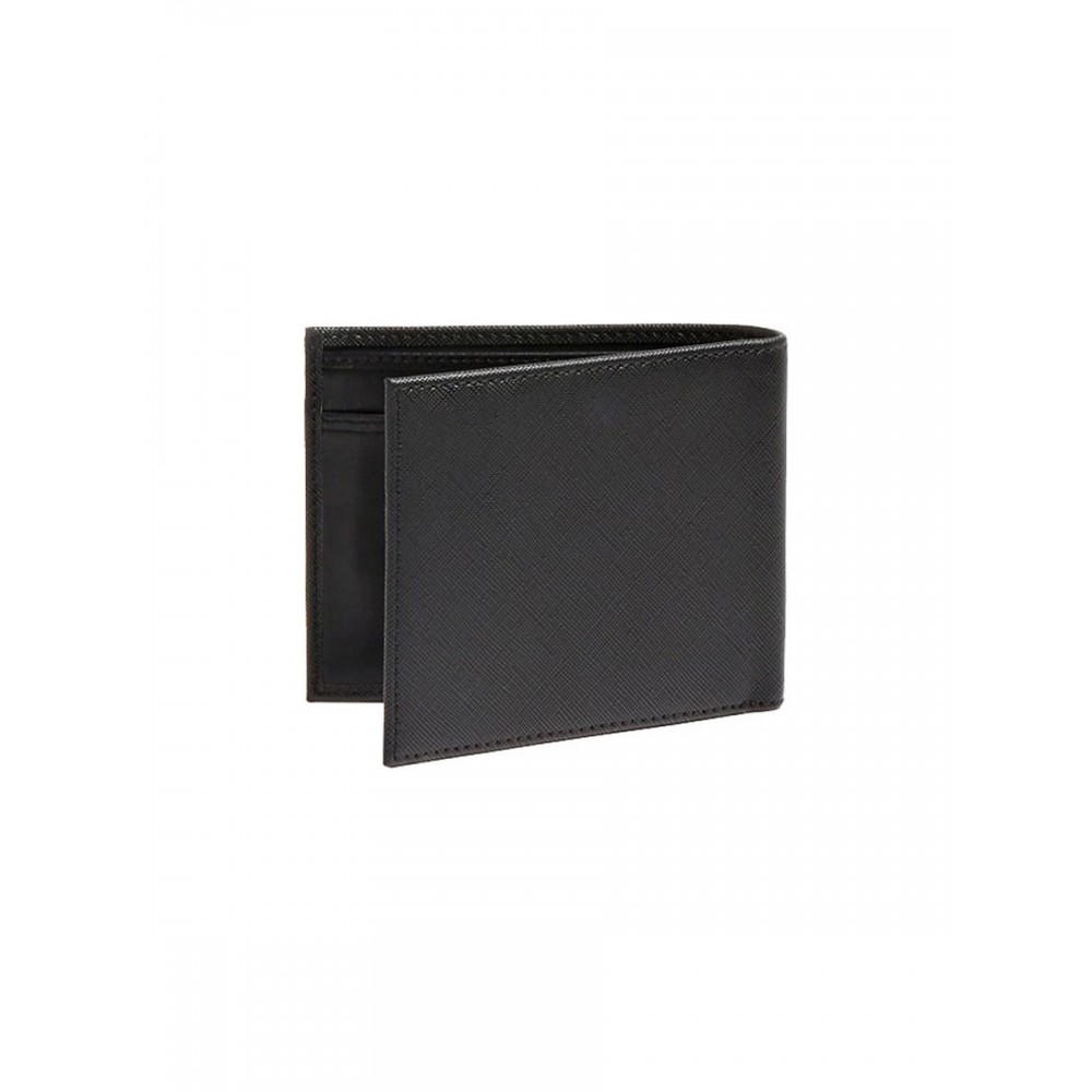 MEN WALLET GUESS CERTOSA SAFFIANO BLACK LEATHER