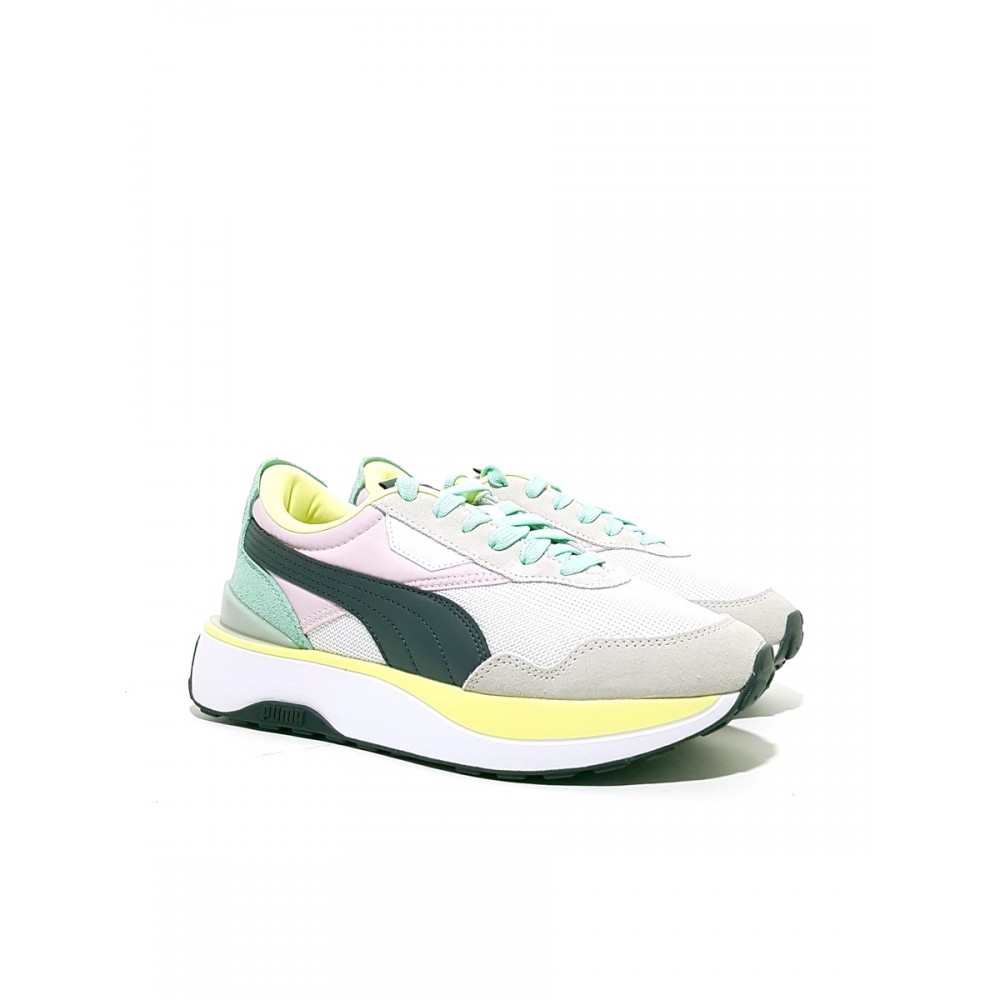 WOMEN SNEAKER PUMA CRUISE RIDER SILK ROAD WNS 375072 06 WHITE-PINK LEATHER-FABRIC