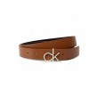 WOMEN BELT CALVIN KLEIN LOW FIX BELT 3.0 K60K606716-GBN BROWN LEATHER