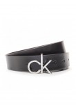 WOMEN BELT CALVIN KLEIN LOW FIX BELT 3.0 K60K606716-BAX BLACK LEATHER