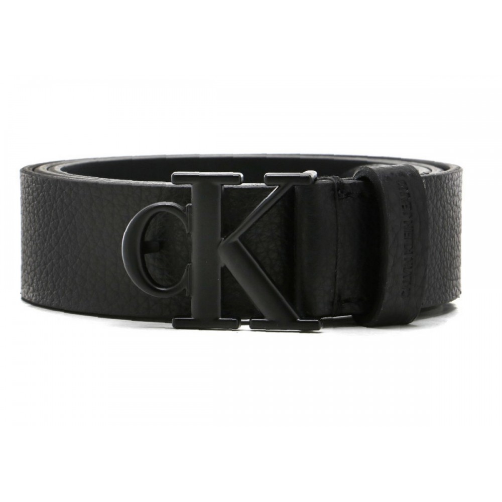 ΓΥΝΑΙΚΕΙΑ ΖΩΝΗ CALVIN KLEIN MONO HARDWEAR ROUND BUCKLE 30MM K60K608783-BDS ΜΑΥΡΟ ΔΕΡΜΑ