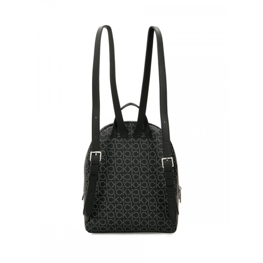 WOMEN BAG CALVIN KLEIN CK MUST CAMPUS BP W/PCKT MD MONO K60K608625-0GJ BLACK SYNTHETIC