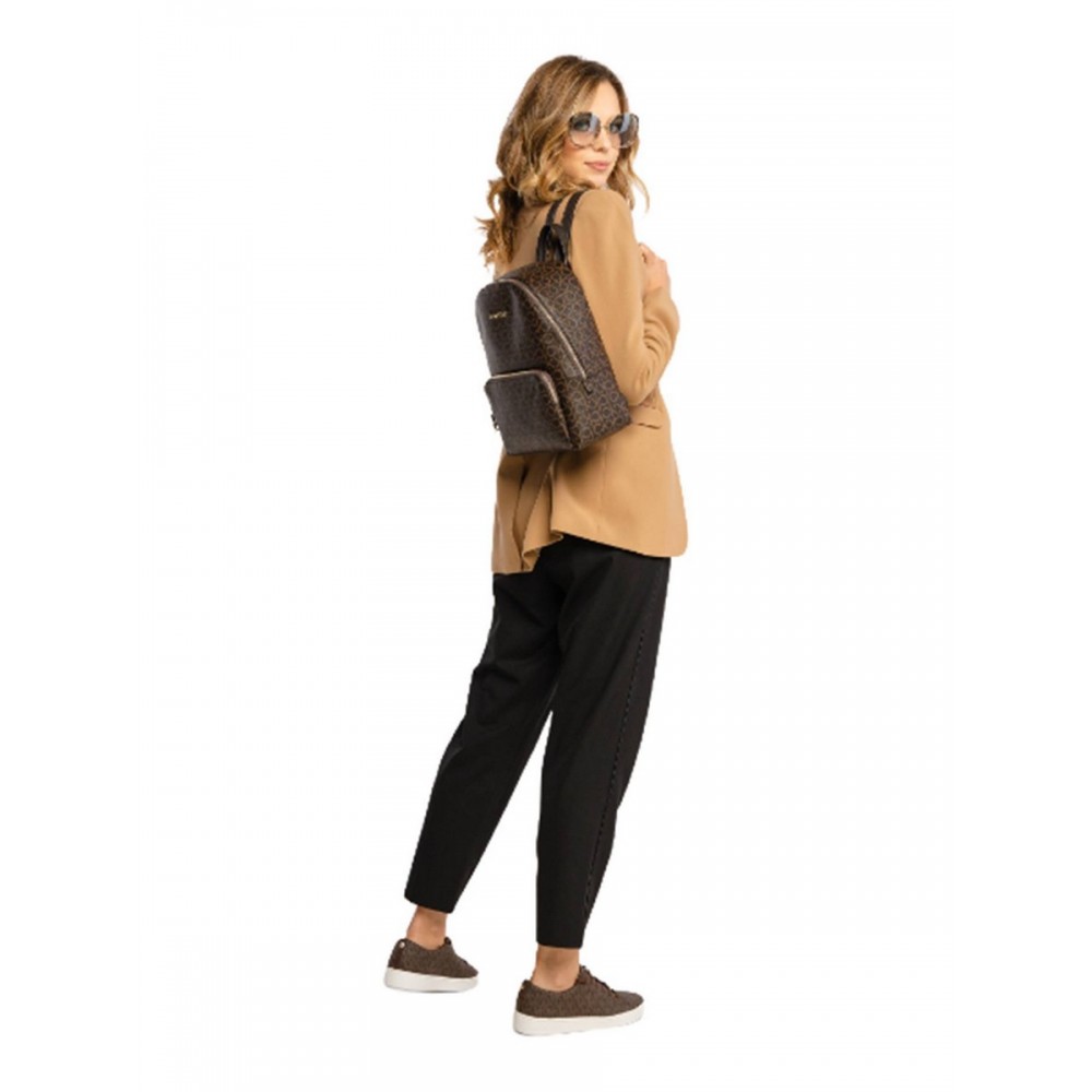 WOMEN BAG CALVIN KLEIN CK MUST CAMPUS BP W/PCKT MD MONO K60K608625-0HD BLACK SYNTHETIC