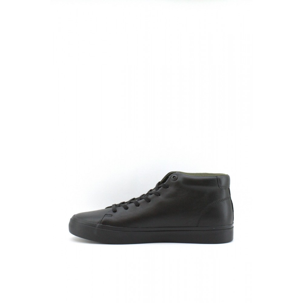 MEN SNEAKER ΒΟΟΤΙΕ TOMMY HILFIGER CORPORATE HIGH MODERN VULC LEATHER FM0FM03740-BDS BLACK LEATHER