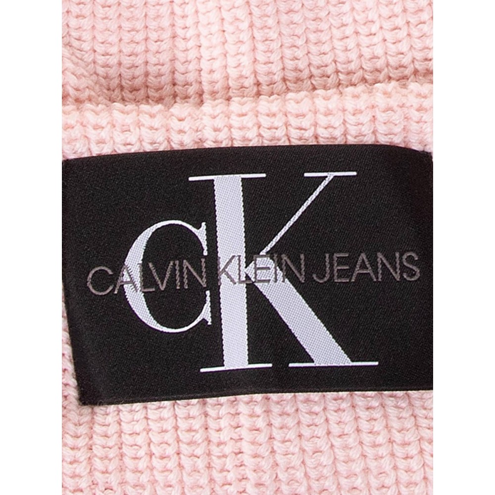 ΓΥΝΑΙΚΕΙΟΣ ΣΚΟΥΦΟΣ CALVIN KLEIN BEANIE WL K60K607383-TA9 ΡΟΖ ΥΦΑΣΜΑ