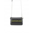 WOMEN BAG CALVIN KLEIN SCULPTED CAMERA POUNCH W/CHA MONO K60K608688-BDS BLACK SYNTHETIC